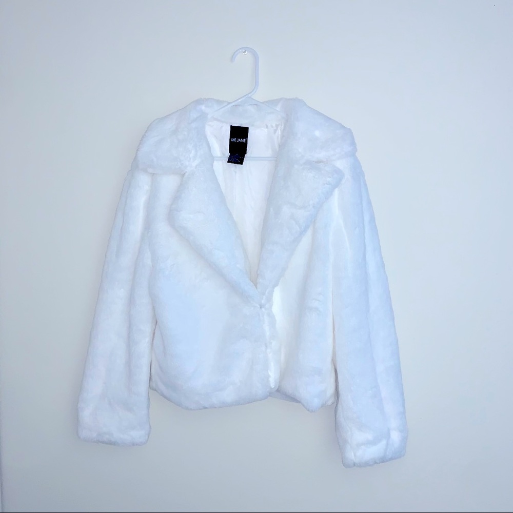 Faux Fur Coat - White